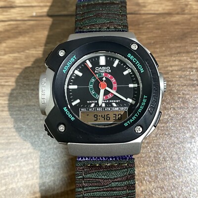 CASIO PROTERK ALTIMETER APX-100 時計 Casio Altimeter APX-100 Sensor Rare Vintage Digital Watch