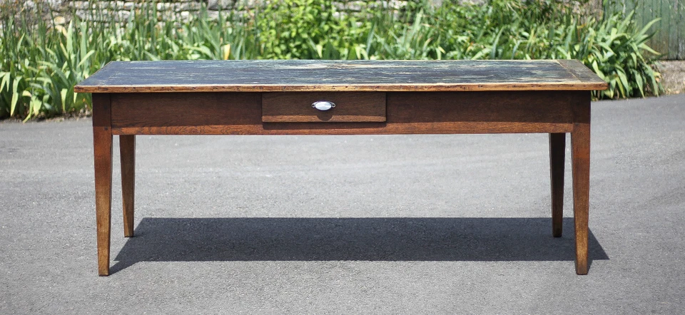 Table de ferme et ses 2 bancs, table de salon, table bois avec paire de bancs bo - Photo 4/4