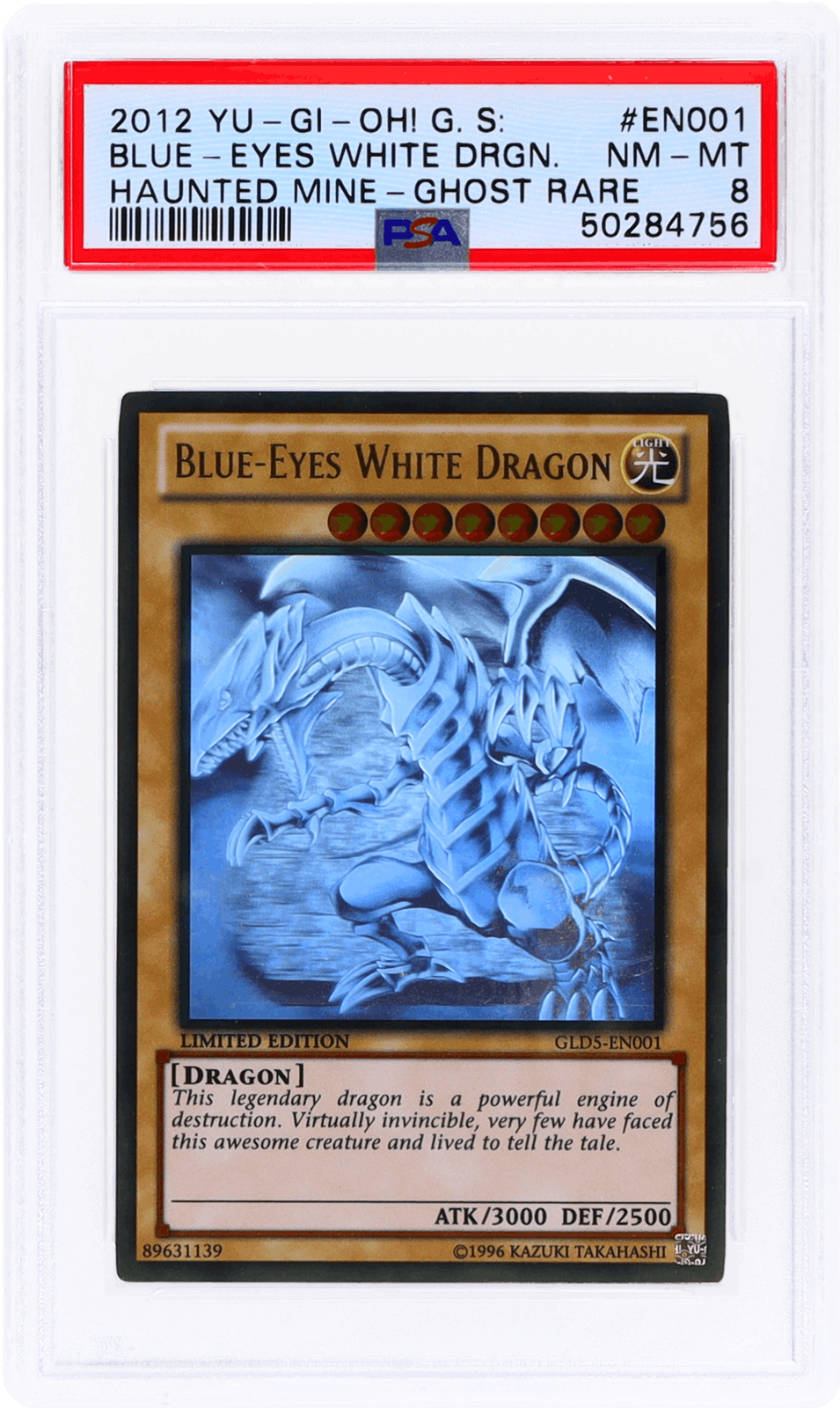 Blue-Eyes White Dragon GLD5 Gold Series Haunted Mine Limited Edition