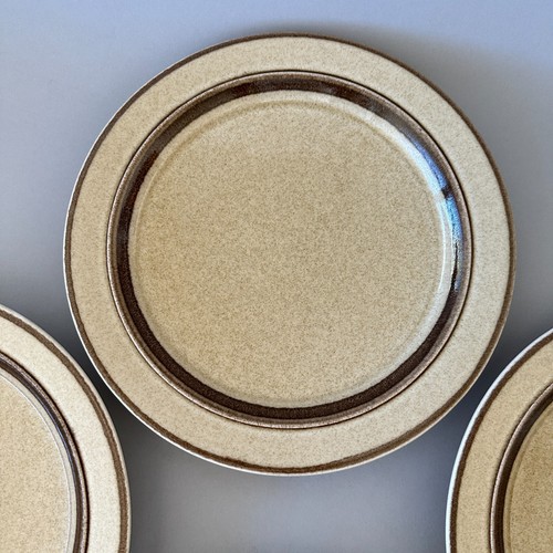 Vintage 4 Shenango 9" Luncheon Plates SHO68 Restaurant Ware Tan Speckled 1970s - Picture 6 of 13