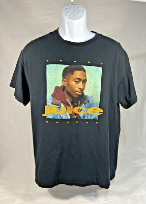 2pac Juice Tupac Shakur Movie T-Shirt Black Short Sleeve Cotton 