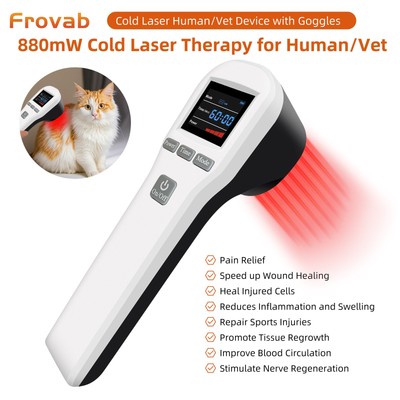 880 MW Rotlicht Laser Therapiegerät 650+808nm Schmerzlinderung Sportverletzungen