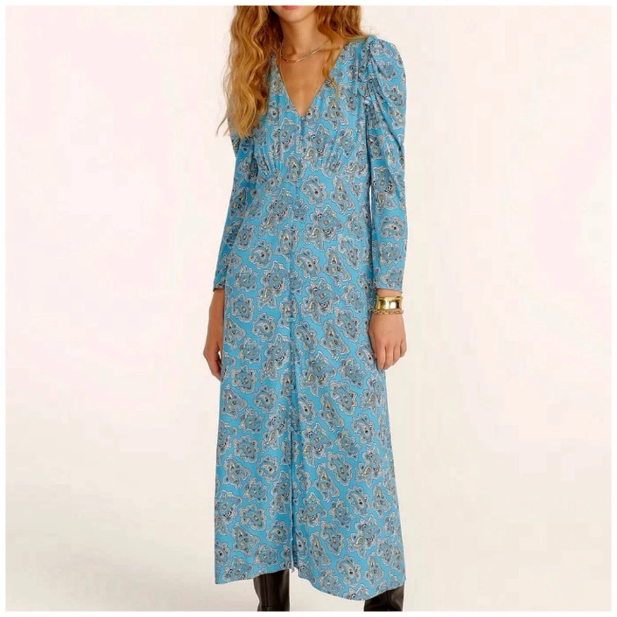jenna coleman blue dress Juliette dress blue – MandiBreeze main image 0
