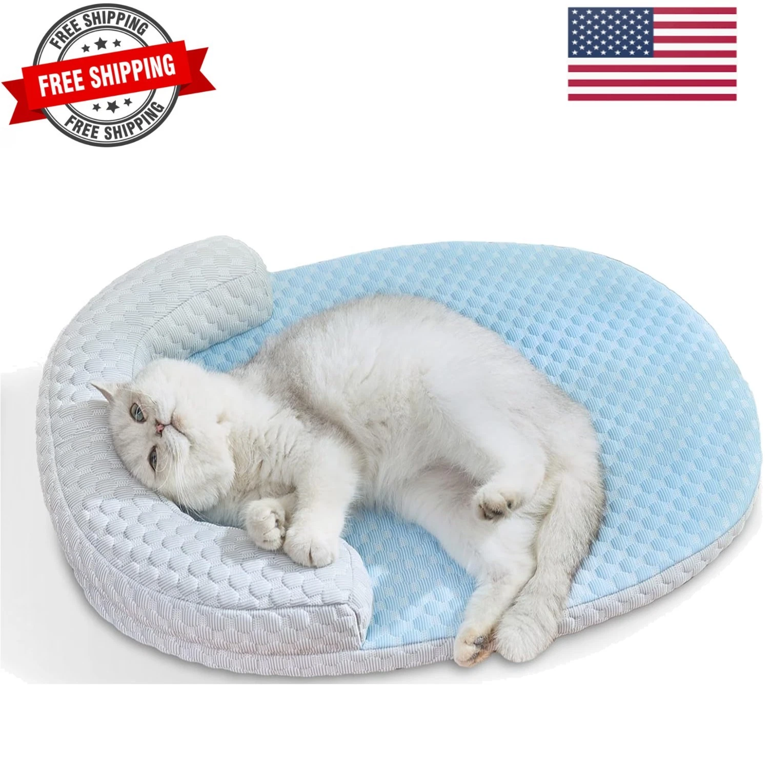 Summer Cat Cooling Mat - Cooling Cat Bed Pet Bed Mat for Cats or Small Dogs, ...