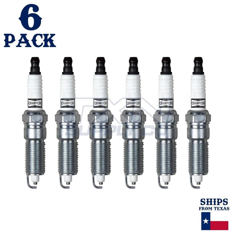 6 Pack Spark Plugs Champion Platinum For 2001-2003 Chrysler Voyager V6-3.3L - Image 2 of 3