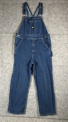 Key Overalls Kids Size 14 Blue Denim Carpenter Jean Bib Adjustable Vintage