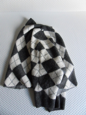 H&M x Pringle of Scotland Strick Pullover Grau Weiß gemustert M L Neuwertig!