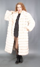 9727D NEW SUPERIOR REX CHINCHILLA FUR COAT VE...
