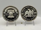 1985 Liberty Eagle Silver A-Mark One 1 Oz .999 Silver Bullion Round - No Reserve