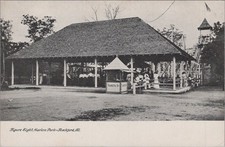 Figure Eight Harlem Park Rockford Illinois IL Roller Coaster Tickets 5c Postcard