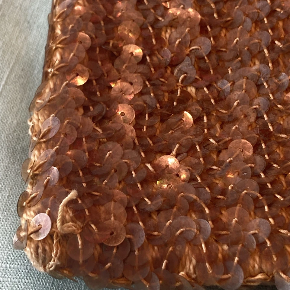 Bolso de noche pequeño vintage de lentejuelas con correa de cadena Foto 2 de 4