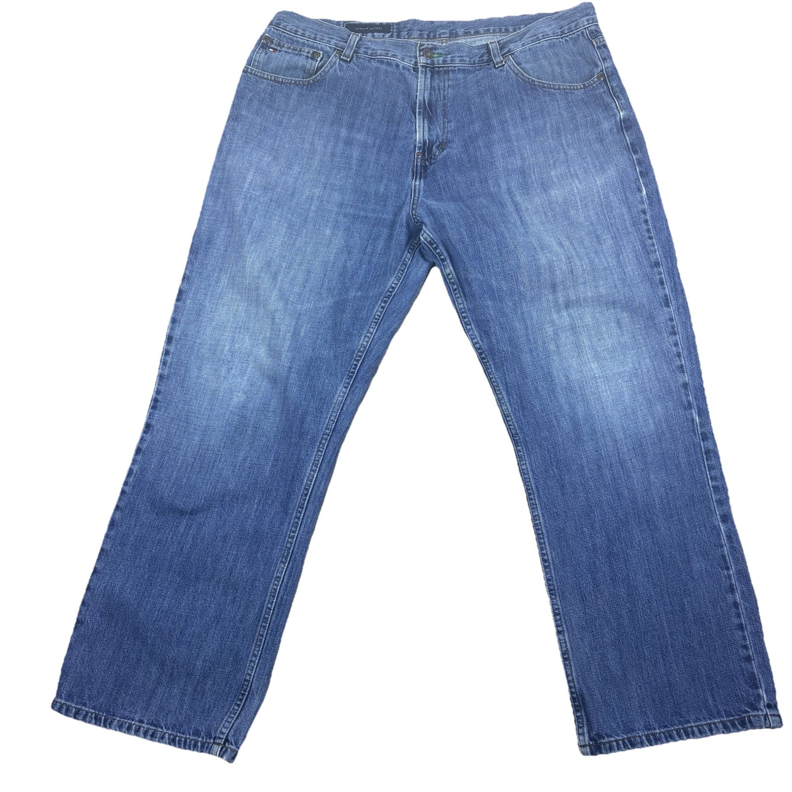 Tommy Hilfiger Mens Freedom Jeans Blue Straight Leg Y2K Denim Classic Fit  38x30