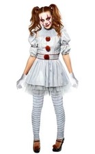 PENNYWISE IT ADULT WOMEN'S SMALL 4/6 Halloween Costume Cosplay Gloves Dress