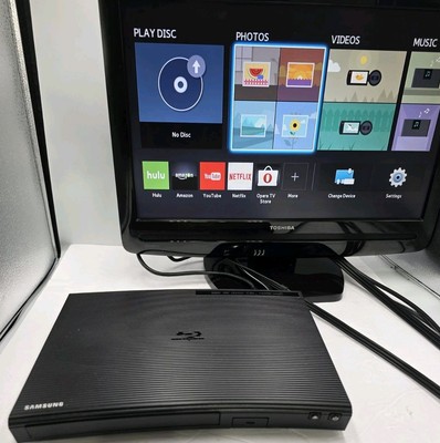 Samsung BD-J5100 Curved Blu-ray Player Black Wi-Fi Tested Working No Remote 848X
