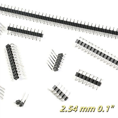 2 - 40 Pin Stiftleiste Pin header einreihig gewinkelt 2,54mm 0.1'' DIY 90° Winkel