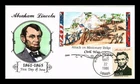 DR JIM STAMPS US COVER PRESIDENT ABRAHAM LINCOLN FDC COLLINS HAND PAINTED