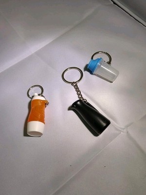 Lot of 3 Vintage Tupperware Magnet Keychain Gadget Miniatures EXCELLENT