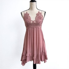 NWT Free People Rose Adella Lace Slip Dress FP Intimately size Small
