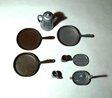 60's-70's Vintage Marx Johnny West Action Figure Accessories, Cookware
