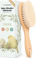 Wooden Baby Hair Brush for Toddler Girls, Boys - Cradle Brush for