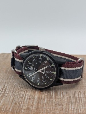 Timex X J Crew MK1 Black Watch Indiglo Numbers NATO Strap
