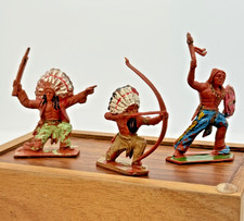 Lone Star Harvey Series Vintage 1960  s Wild West Indian Figures Lot of 3