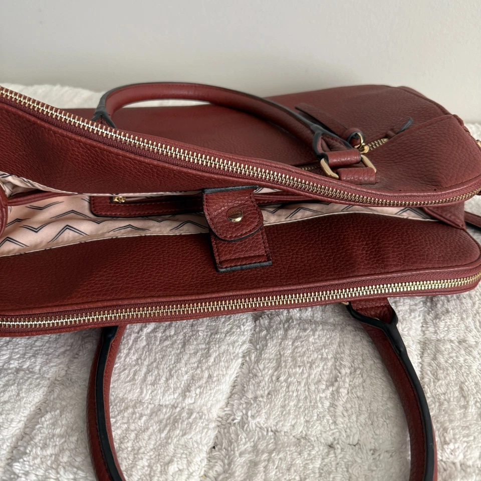 Urban Expressions Brown Large Crossbody Shoulder Satchel Handbag Purse - Image 3 of 4