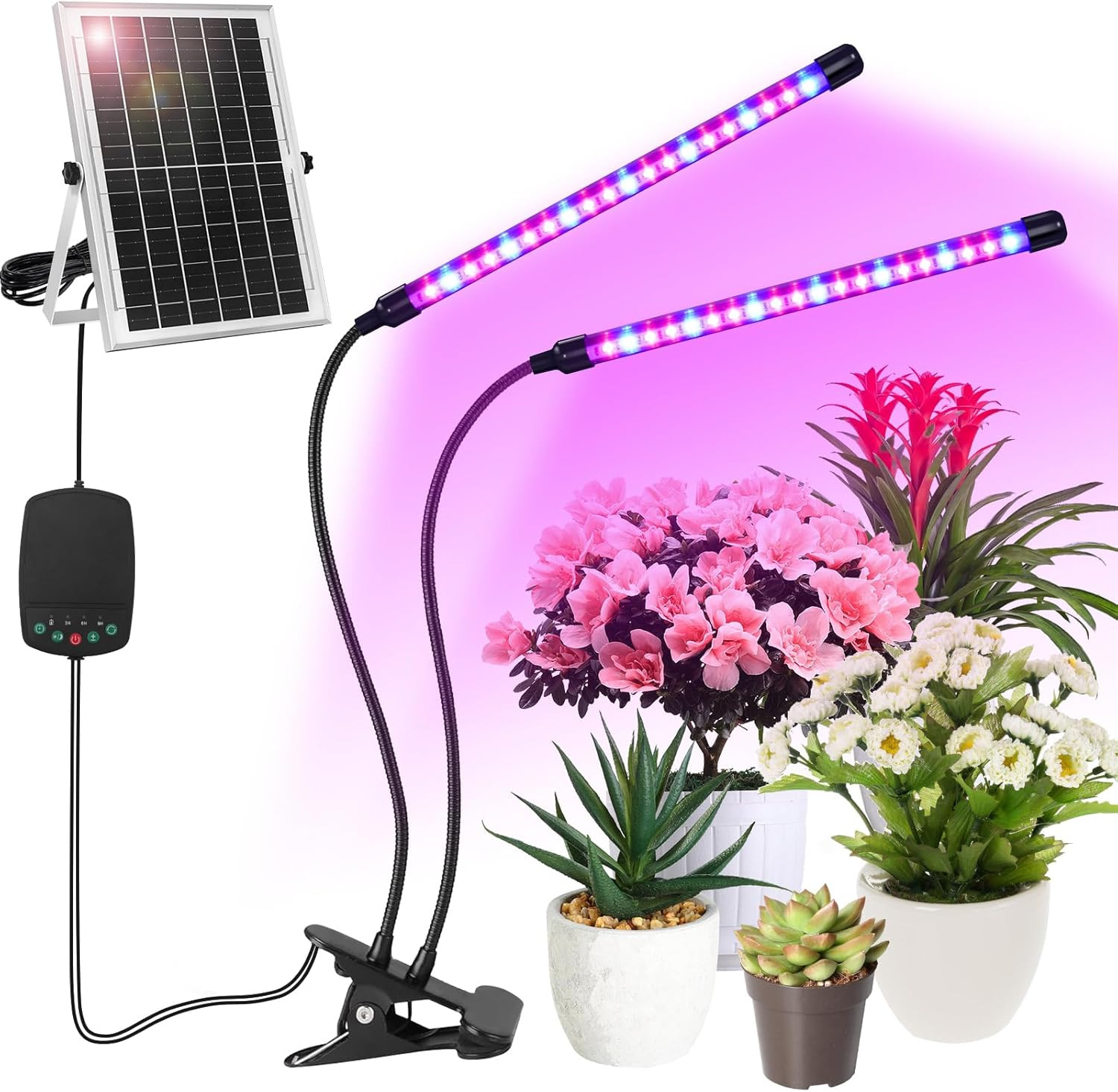 With Battery Run Day/night, 2 Heads 40 Led Clip On Full S