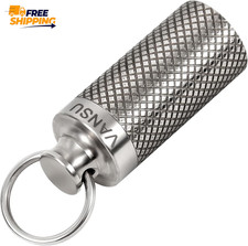 Titanium Waterproof Keychain Pill Holder Container,Portable Mini Size Pill Box