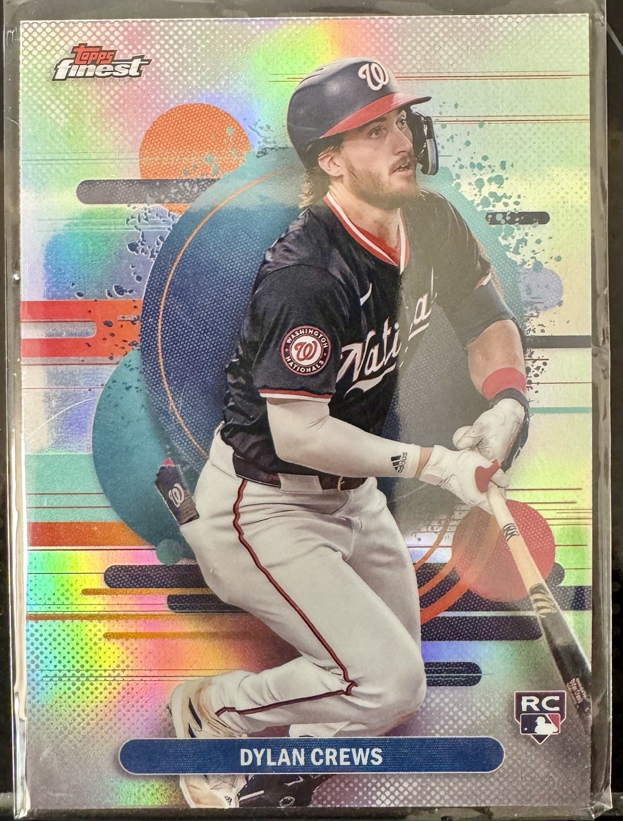 2025 Topps Finest Dylan Crews Uncommon Refractor Washington Nationals #125 (RC)