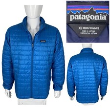 Patagonia Mens XL Jacket Nano Puff Primaloft Puffer Blue Lightweight STY84211