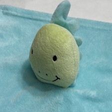 Chick Pea Dinosaur Lovey Security Blanket Teal Green 14  x 15  
