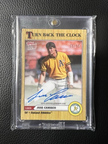 2024 Topps Now Jose Canseco "Turn Back The Clock" 25/50 On Card Auto #ST-3A - Bild 1 von 4