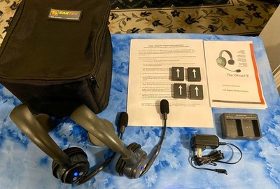Eartec UL2D Ultralite HD Full Duplex 2 User Wireless Intercom with 4 Batteries!
