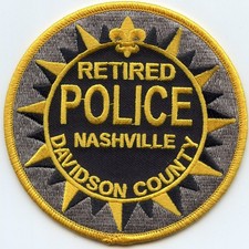 NASHVILLE Davidson County TENNESSEE RETIRED POLICE PATCH