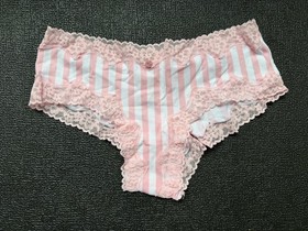 5-Pack Victoria&rsquo;s Secret sz M Cotton Lace-Trim Cheeky Panty Bundle Lot Set