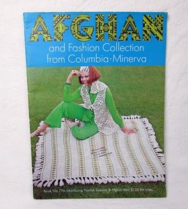 Vintage Columbia Minerva Pattern Book 776 Knitting 1970 Fashion, Dresses Afghans