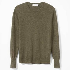 Everlane NWT Cashmere Crew Sweater Long Sleeve Green Loden Size XS