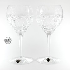 Waterford Crystal CLANNED Goblet Water Glasses 8 3/4&rdquo; Set Of  2  Model #107480