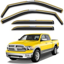 In-Channel Window Rain Guards Fit for Dodge RAM 2009-2018 Crew Cab Mega Cab Rain