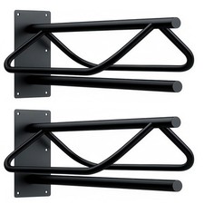 2 Pack Wall Mounted Saddle Racks with Pad Bar, Heavy Duty Black Saddle Rack S...