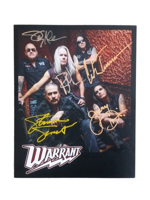 Warrant  8x10 Autographed by Entire Band *Multi-Color*