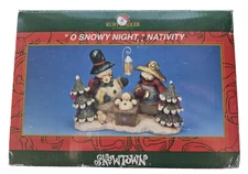 Kurt S. Adler Snowtown “O Snowy Night” Nativity W/ Box Christmas Decoration