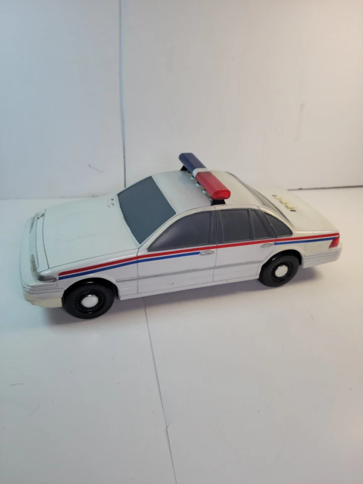 Funrise Toy Police Car 1994 Retro Cruiser Striped White Retro Desk Toy Gift - Image 3 of 4
