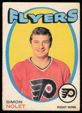 1971-72 O-PEE-CHEE SIMON NOLET PHILADELPHIA FLYERS #206 VG/EX