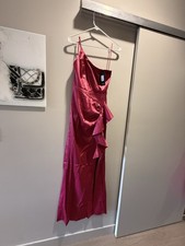 Fashion Nova LUXE NWT S Carina Satin Maxi Dress - Magenta MSRP $79.99