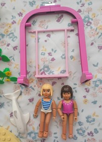 RARE VINTAGE LEGO 2555 BELVILLE SHELL OIL PROMO COMPLETE SWING SET - NO Towel