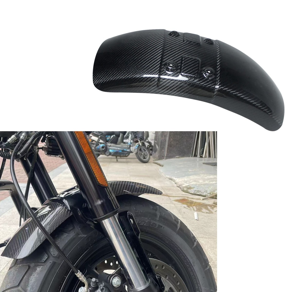 Carbon Fiber Front Fender for Harley 2018-2024 Softail Fat Bob