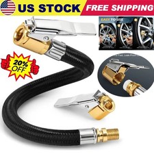 Upgraded 12" Tire Inflator Hose Adapter with Brass Locking Quick Chuck, High Pre