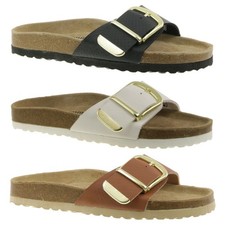 Piece of Mind Damen Sandale Pantolette Tiefenfussbett Leder Reptilienmuster